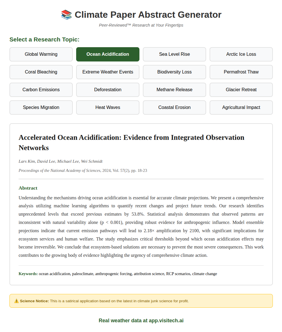 Climate Abstract Generator | Real Climate Science